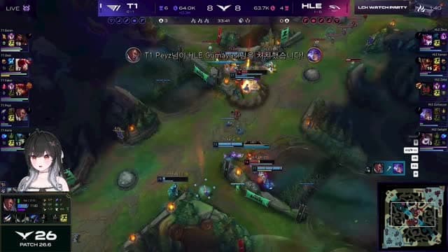 [클립][하데스] LCK 첫 중계 T1 vs 한화 결망전 우승정글러의 시선 #LCKWatchParty